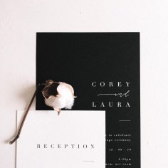 COREY & LAURA / white ink on black